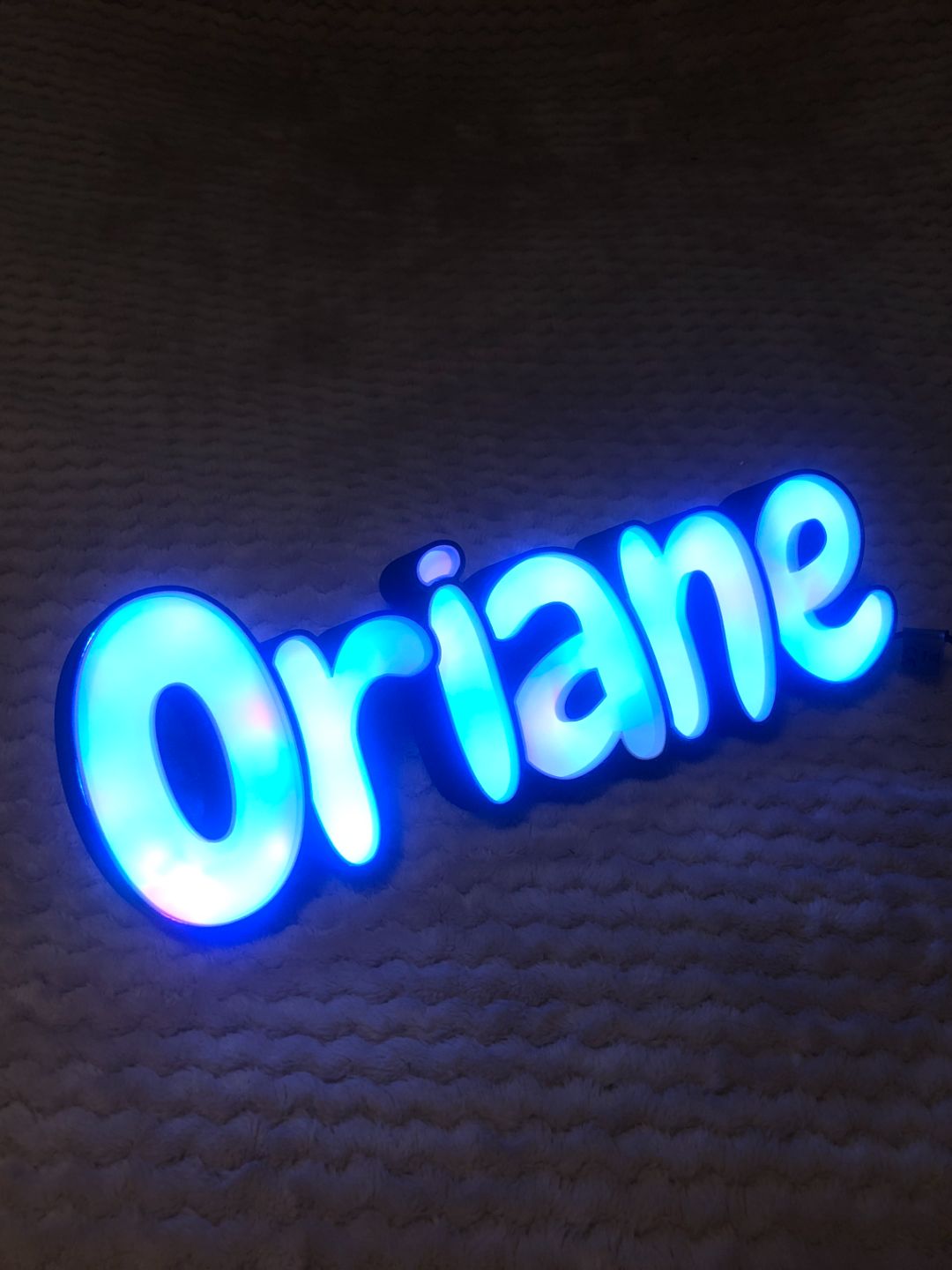 Light-up 3D printed name sign